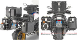 Monokey Cam-Side Trekker Outback Evo Smart Black Aluminium Side Cases + Locks - 96 Lt Trekker Outback Evo Smart Aluminium - Givi Compatible With Bmw R 1250 Gs (2019-2023)