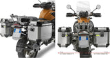 Valises Laterales Monokey Cam-Side Trekker Outback Evo Smart Aluminium Noir + Serrure 74 Lt Trekker Outback Evo Smart Aluminium - Givi Compatible Avec Bmw R 1200 Gs (2004-2012)