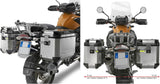 Monokey Cam-Side Trekker Outback Evo Smart Anodized Aluminium Side Cases + Locks - 96 Lt Trekker Outback Evo Smart Anodized Aluminium - Givi Compatible With Bmw R 1200 Gs Adventure (2006-2013)