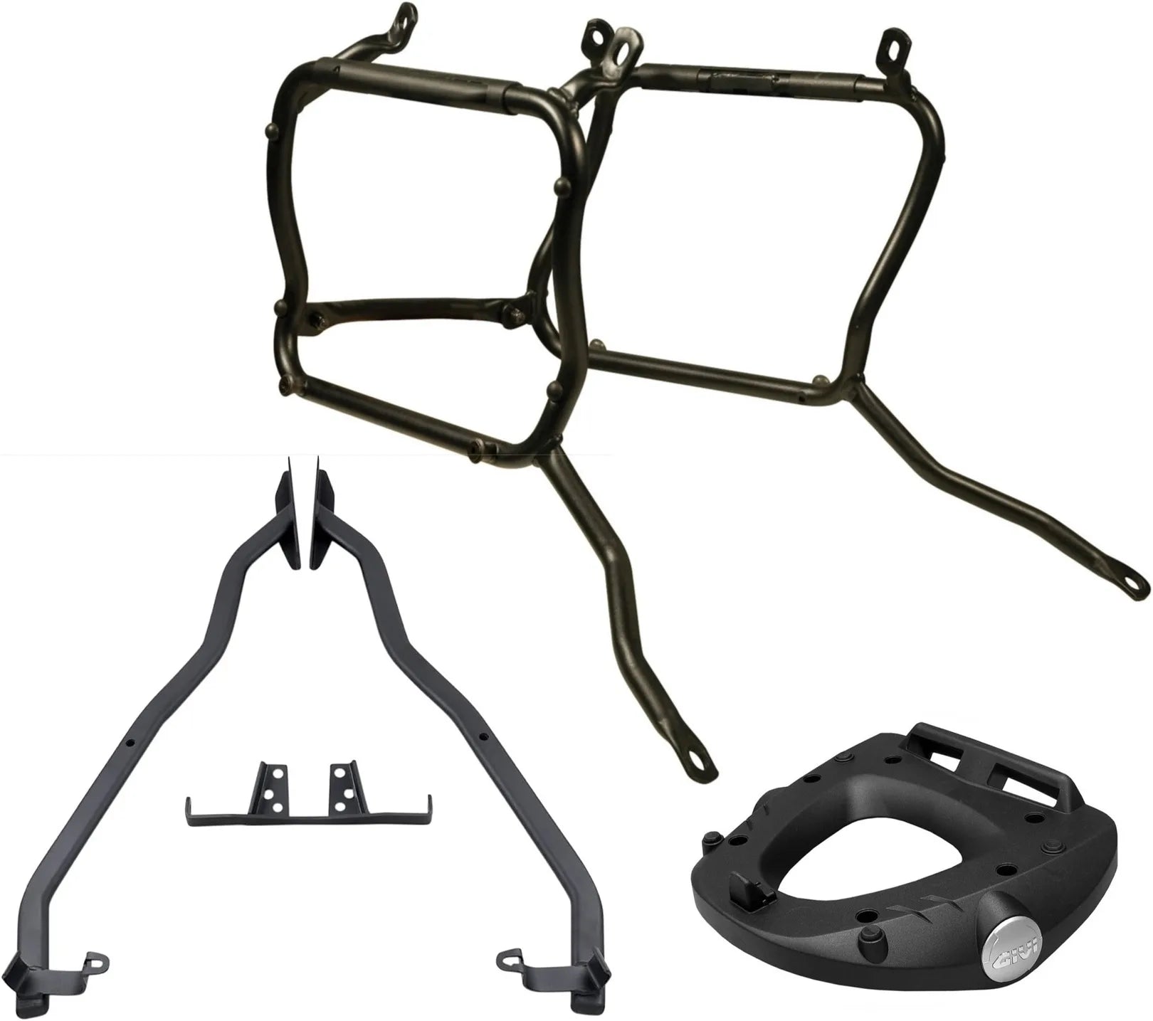 Top Case Monokey Trekker Aluminium Noir 52 Lt Trekker Aluminium - Givi Compatible Avec Honda Africa Twin 750 (1996-2002)