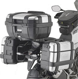 Top Case + Valises Laterales Trekker Dolomiti Aluminium Noir 106 Lt Trekker Dolomiti Aluminium - Givi Compatible Avec Honda Cb 500 X (2019-2023)