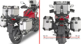 Monokey Cam-Side Trekker Outback Evo Smart Anodized Aluminium Side Cases + Locks - 84 Lt Trekker Outback Evo Smart Anodized Aluminium - Givi Compatible With Honda Nc 750 X (2021-2025)
