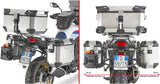 Monokey Cam-Side Trekker Outback Evo Smart Black Aluminium Side Cases + Locks - 74 Lt Trekker Outback Evo Smart Aluminium - Givi Compatible With Honda Xl 750 Transalp (2023-2024)