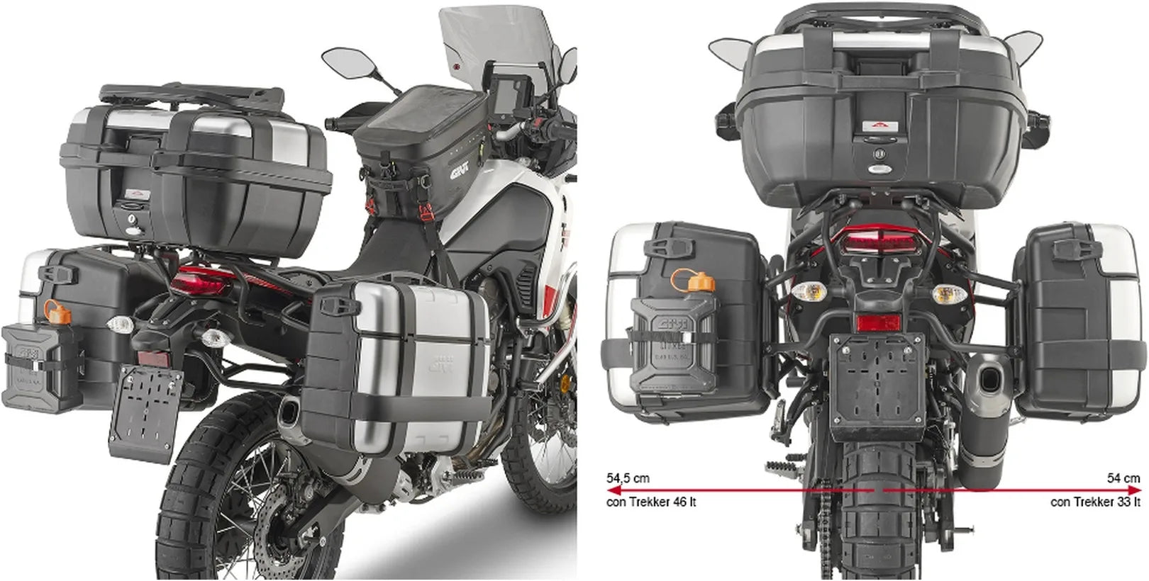 Valises Laterales Monokey Trekker Alaska Aluminium 72 Lt Trekker Alaska Aluminium - Givi Compatible Avec Yamaha Ténéré 700 (2021-2024)