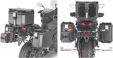 Monokey Cam-Side Trekker Outback Evo Smart Aluminium Side Cases + Locks - 70 Lt Trekker Outback Evo Smart Aluminium - Givi Compatible With Yamaha Tracer 9 - Gt - Gt+ (2021-2024)