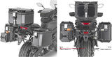 Valises Laterales Monokey Cam-Side Trekker Outback Evo Smart Aluminium Noir + Serrure 88 Lt Trekker Outback Evo Smart Aluminium - Givi Compatible Avec Yamaha Tracer 9 - Gt - Gt+ (2021-2024)