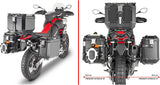 Monokey Cam-Side Trekker Outback Evo Smart Black Aluminium Side Cases + Locks - 96 Lt Trekker Outback Evo Smart Aluminium - Givi Compatible With Aprilia Tuareg 660 (2021-2024)