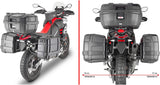 Monokey Trekker Lite Gray Side Cases - 70 Lt Trekker Lite Technopolymer - Givi Compatible With Aprilia Tuareg 660 (2021-2024)