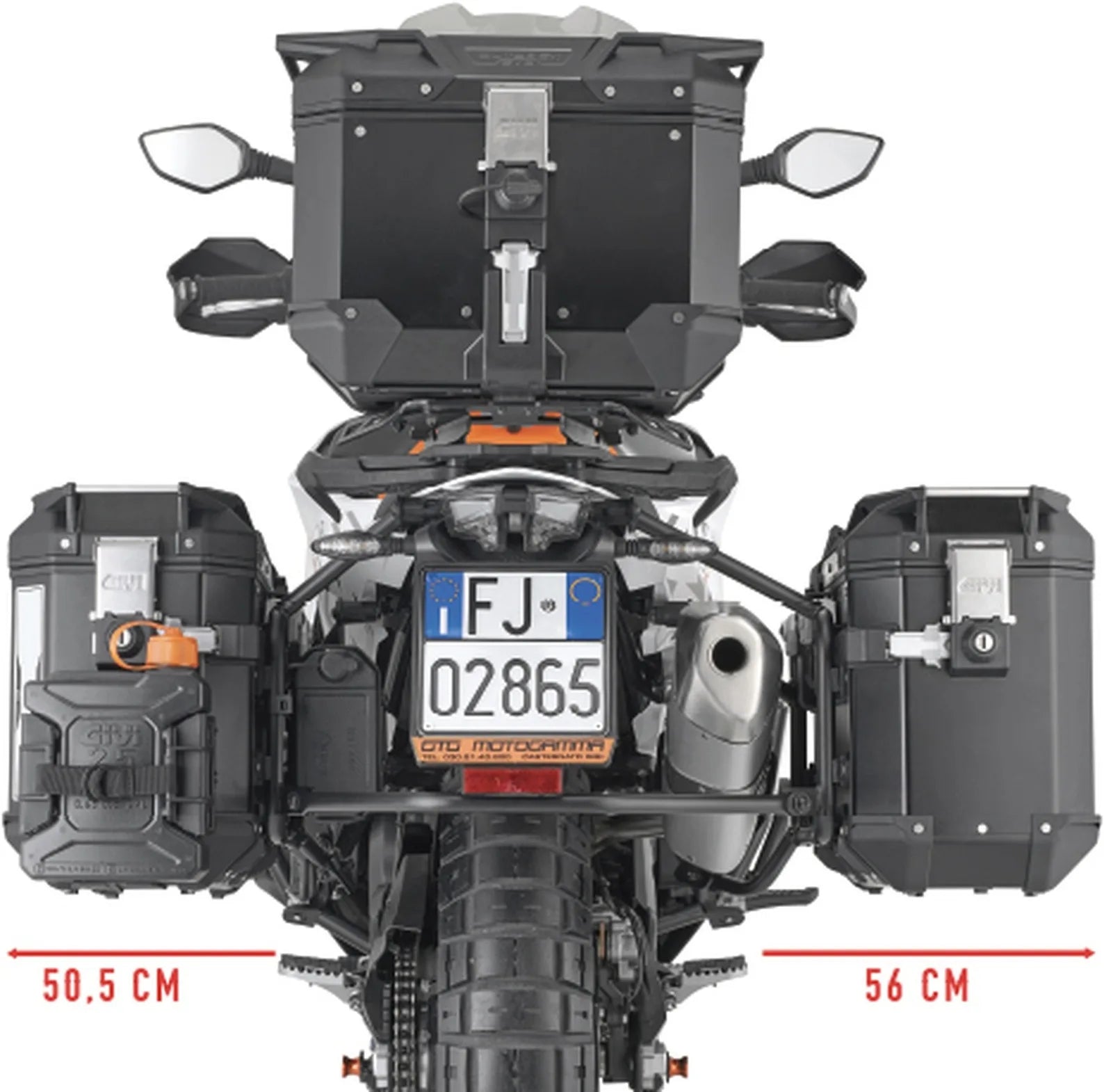Sacoches Cavalières Monokey Cam-Side Canyon Noir 60 Lt Canyon Nylon - Givi Compatible Avec Ktm 890 Smt (2023-2024)