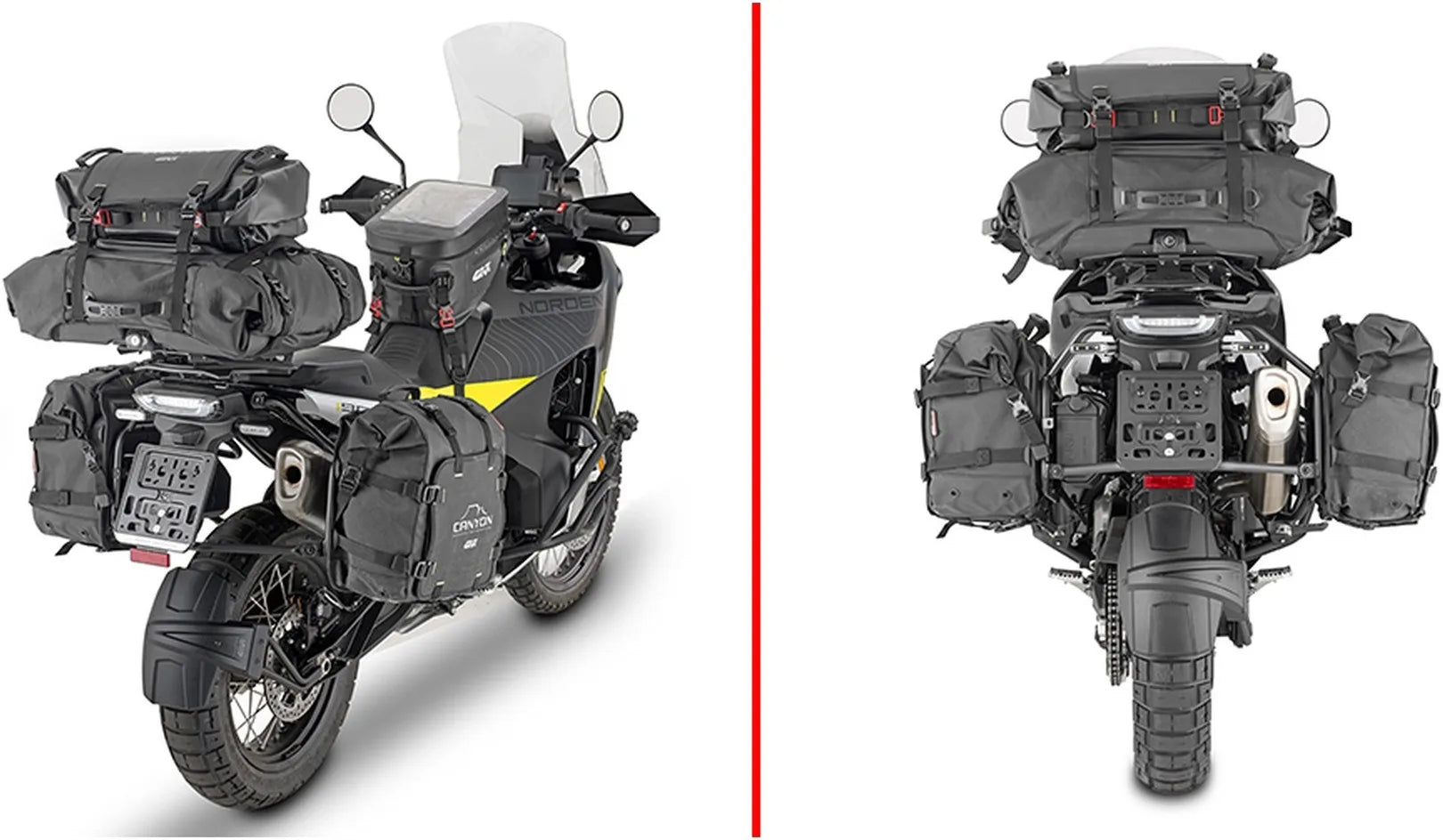 Valises Laterales Monokey Trekker Alaska Aluminium Noir 72 Lt Trekker Alaska Aluminium - Givi Compatible Avec Husqvarna Norden 901 (2022-2024)