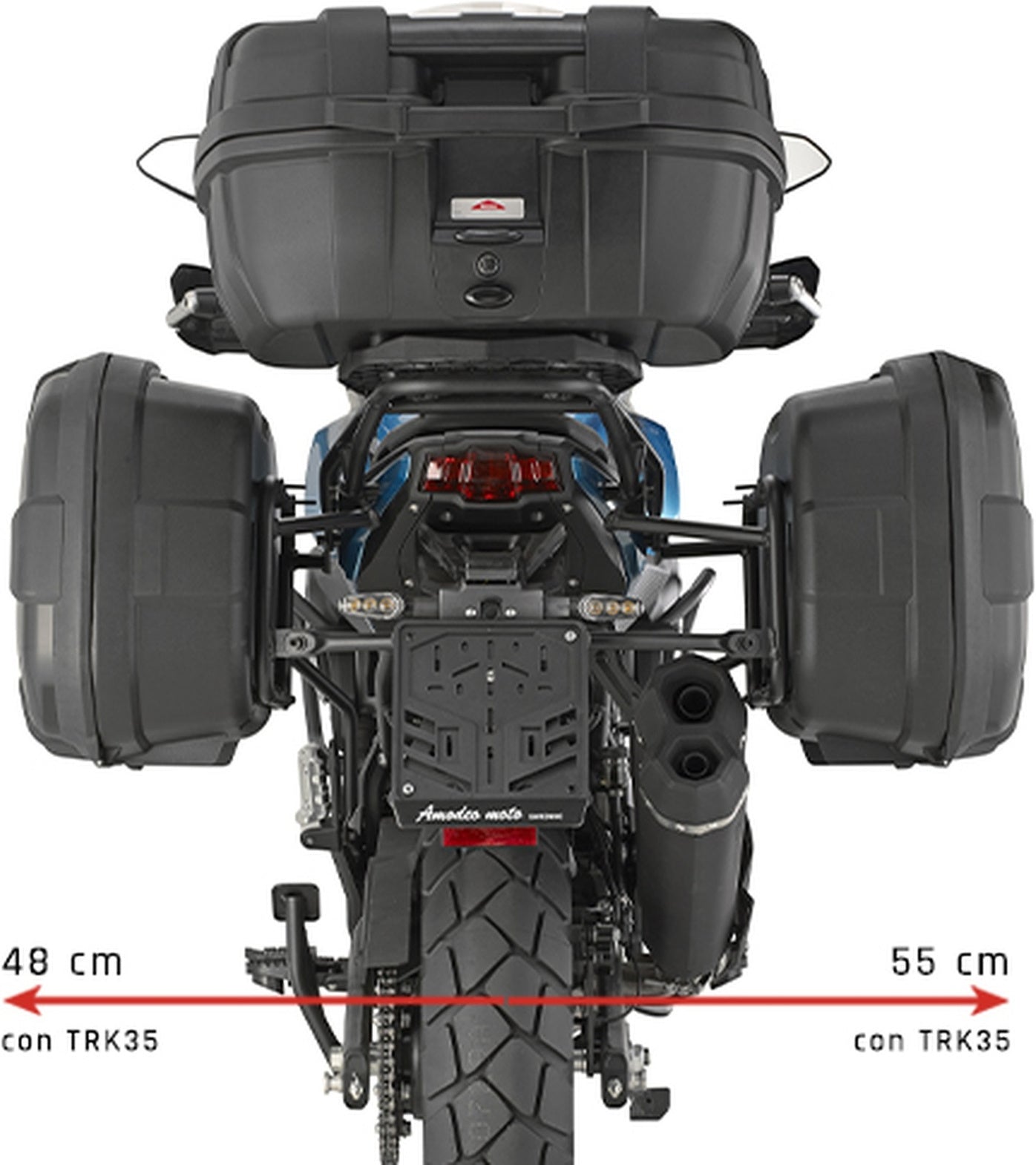 Monokey Trekker Dolomiti Aluminium Side Cases - 60 Lt Trekker Dolomiti Aluminium - Givi Compatible With Qj Motor Srt 600 Sx (2024)