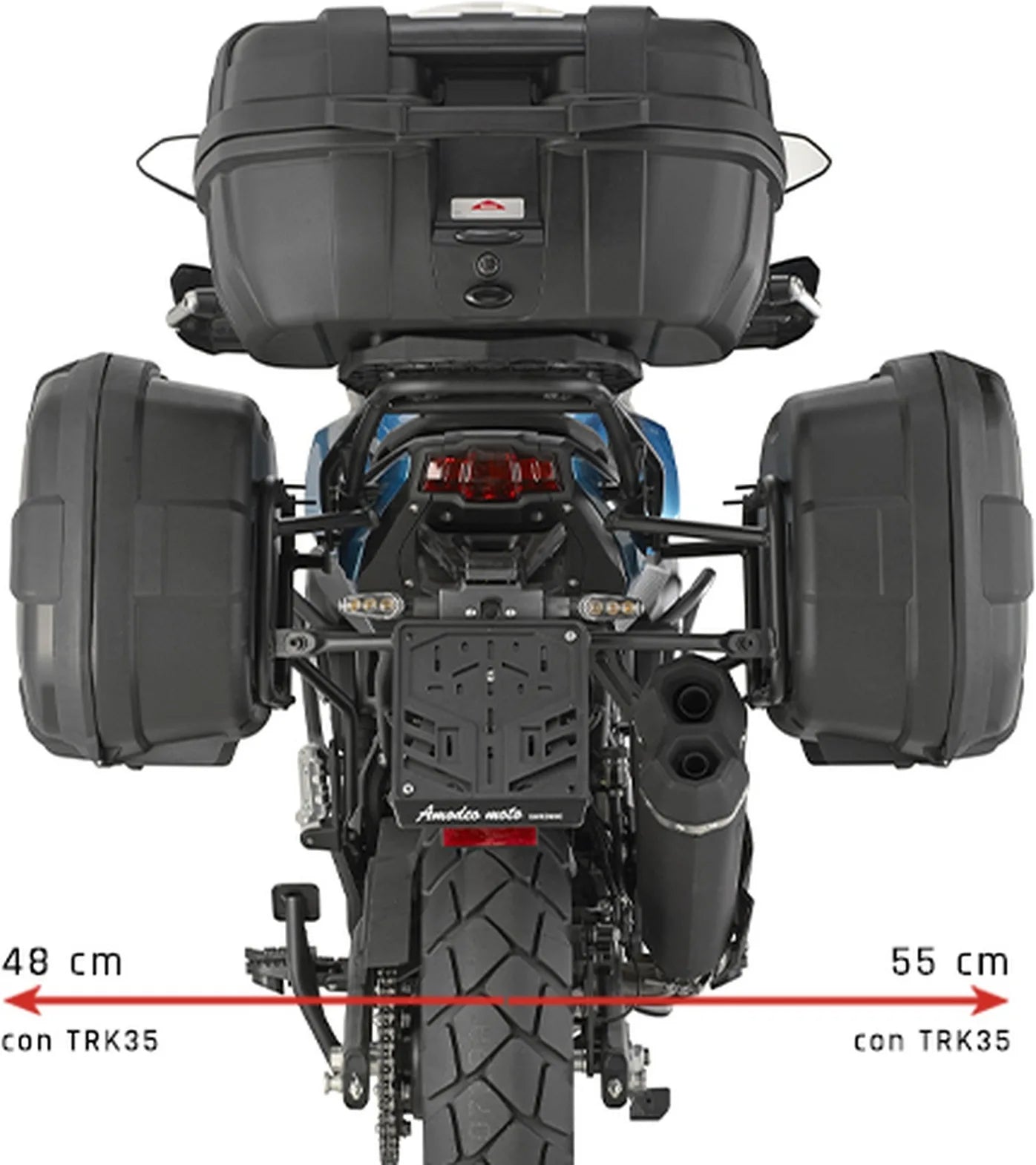Sacoches Cavalières Monokey Canyon Noir 50 Lt Canyon Nylon - Givi Compatible Avec Qj Motor Srt 600 Sx (2024)
