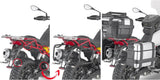 Monokey Trekker Alaska Black Aluminium Side Cases - 72 Lt Trekker Alaska Aluminium - Givi Compatible With Moto Guzzi V85 Tt (2019-2023)