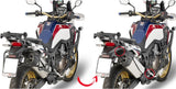 Monokey Black Side Cases - 66 Lt Nylon - Givi Compatible With Honda Crf 1000 L Africa Twin (2016-2017)