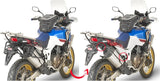 Black Top Case + Side Cases - 84 Lt Technopolymer - Givi Compatible With Honda Crf 1000 L Africa Twin Adventure Sports (2018-2019)