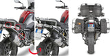 Monokey Trekker Dolomiti Black Aluminium Side Cases - 60 Lt Trekker Dolomiti Aluminium - Givi Compatible With Bmw R 1250 Gs (2019-2023)
