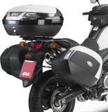 Valises Laterales Monokey Side Carbon Look 74 Lt Technopolymères - Givi Compatible Avec Suzuki Dl 650 V-Strom L2 L3 L4 L5 L6 (2011-2016)