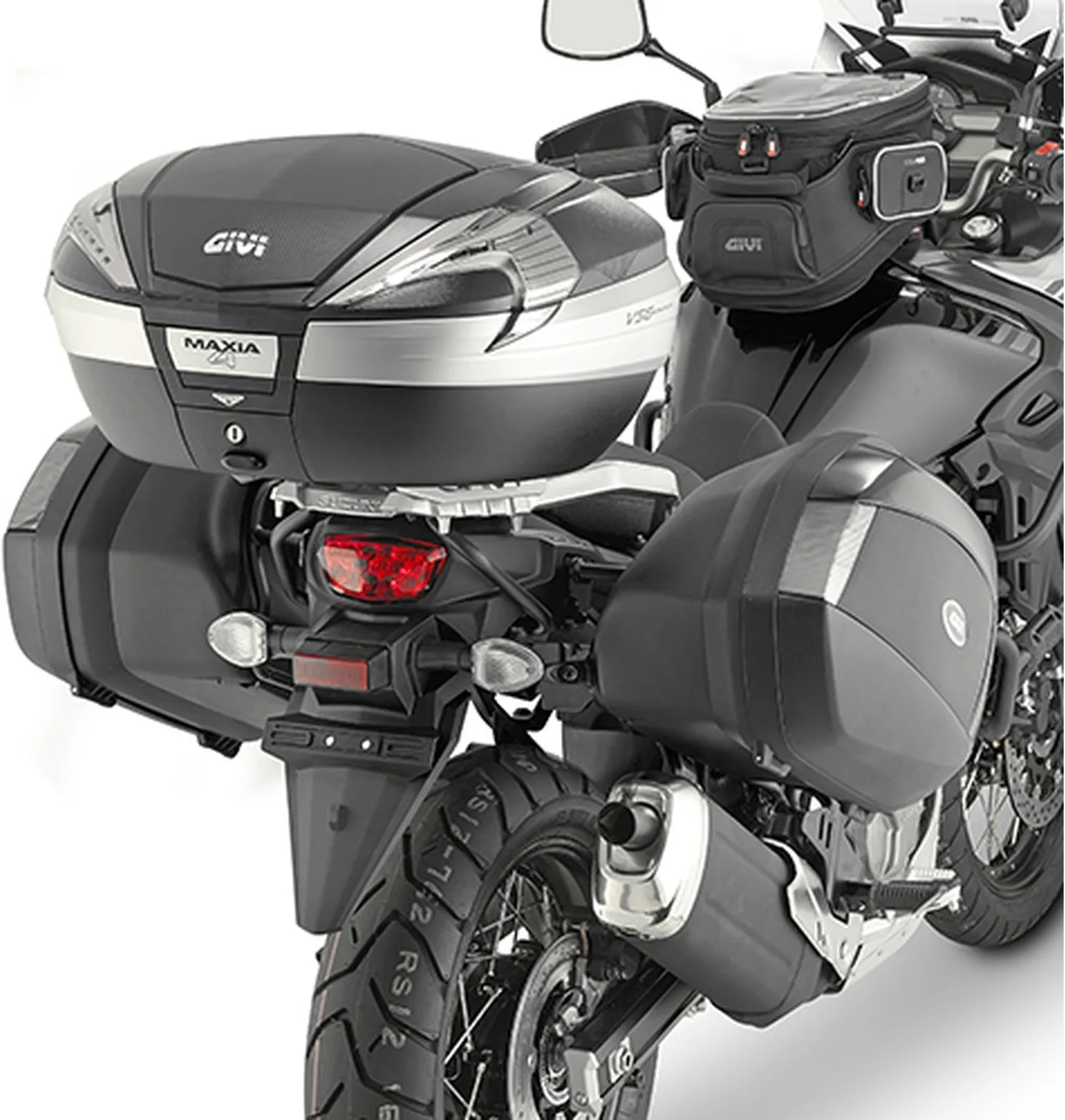 Valises Laterales Monokey Side Noir 70 Lt Technopolymères - Givi Compatible Avec Suzuki Dl 650 V-Strom (2017-2024)