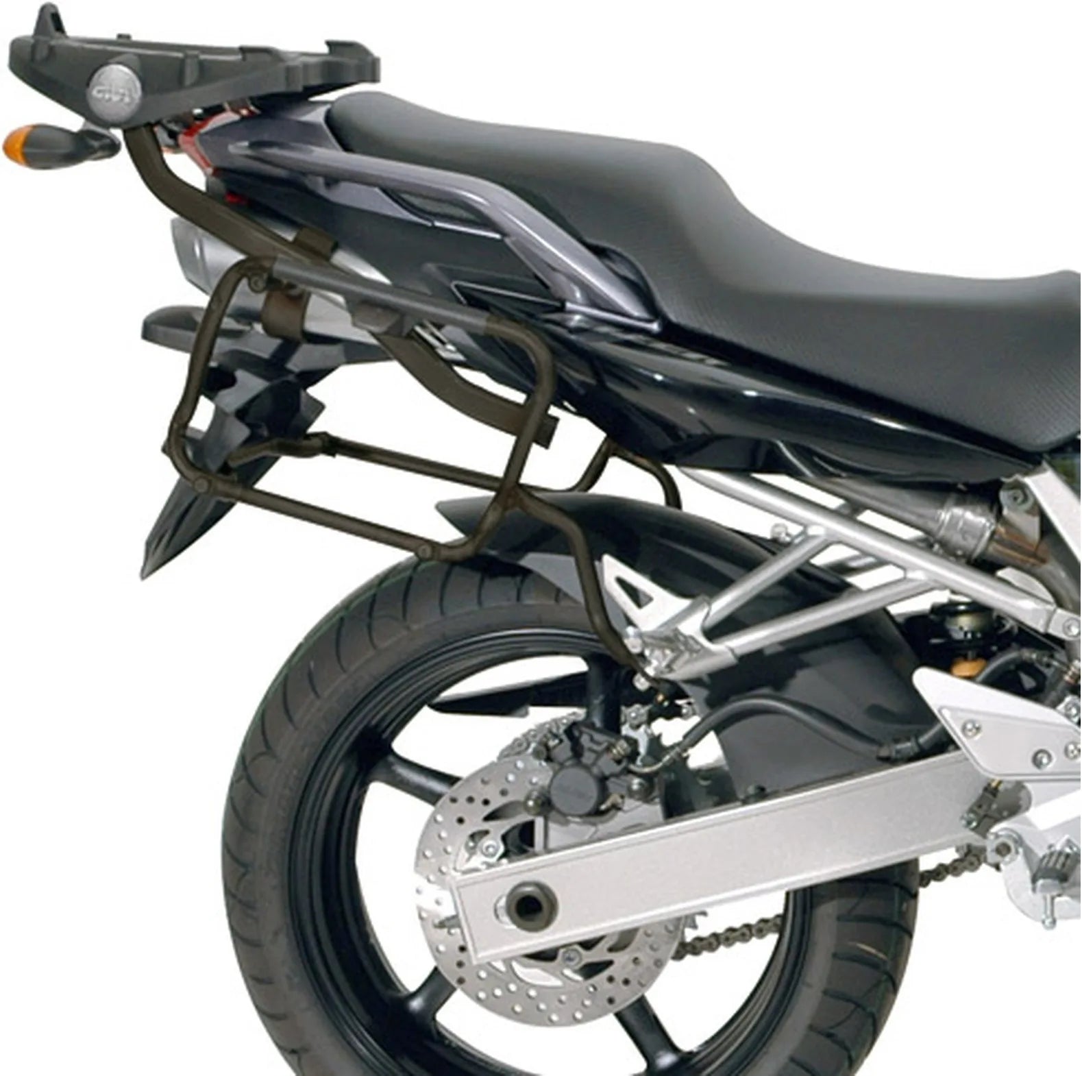 Top Case + Valises Laterales Noir Tech 110 Lt Technopolymères - Givi Compatible Avec Yamaha Fz-6 - Fazer (2004-2006)