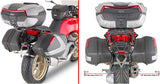 Top Case + Valises Laterales Carbon Look Tech 121 Lt Technopolymères - Givi Compatible Avec Moto Guzzi V 100 Mandello 1000 (2022-2024)