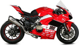 Système D'Échappement Complet Non Catalysé Et Sans Homologation Acoustique Delta Race Full Titanium Carbon - Mivv Compatible Avec Ducati Panigale V4 (2018-2022)