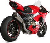 Système D'Échappement Complet Non Catalysé Et Sans Homologation Acoustique Delta Race Full Titanium Carbon - Mivv Compatible Avec Ducati Panigale V4 (2018-2022)