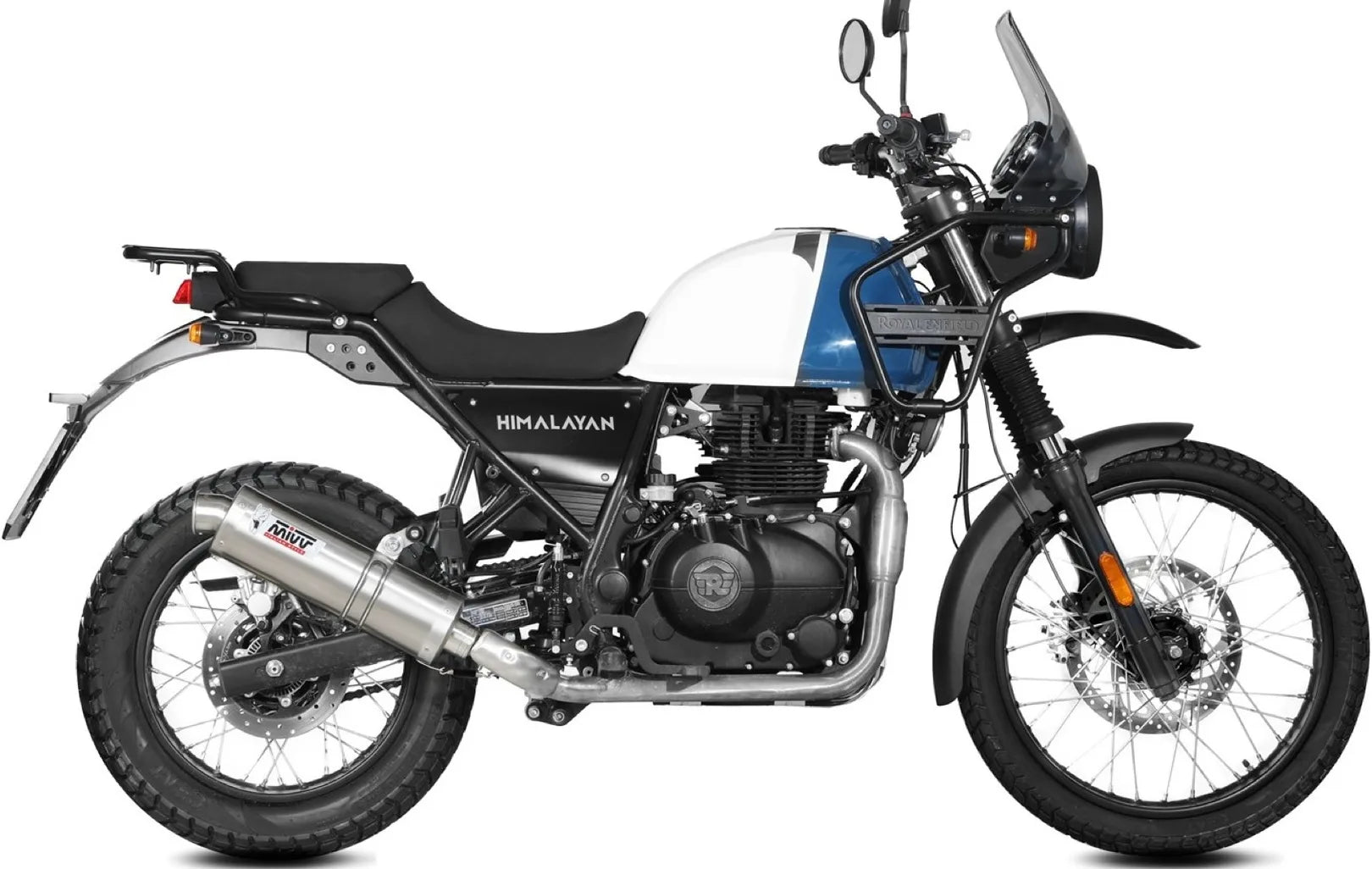 Système D'Échappement Catalytique Avec Homologation Acoustique Oval Acier - Mivv Compatible Avec Royal Enfield Himalayan (2021-2023)