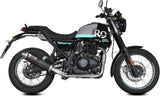 Non-Catalytic Exhaust Tip With Sound Certification Oval Steel Black - Mivv Compatible With Royal Enfield Scram 411 (2022-2024)