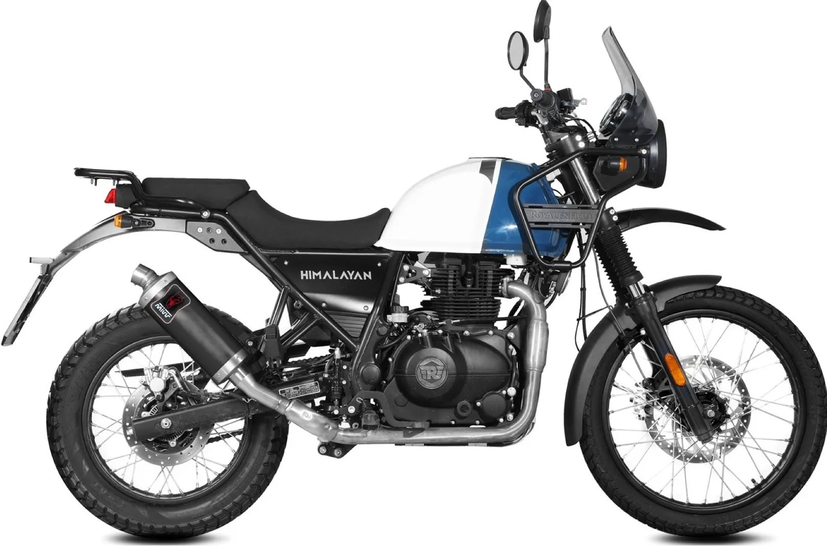 Système D'Échappement Catalytique Avec Homologation Acoustique Dakar Acier Noir - Mivv Compatible Avec Royal Enfield Himalayan (2021-2023)