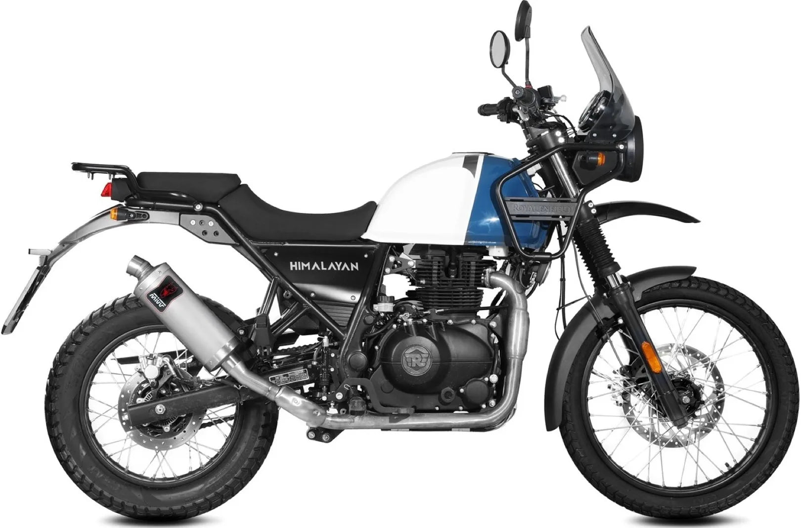 Système D'Échappement Catalytique Avec Homologation Acoustique Dakar Acier - Mivv Compatible Avec Royal Enfield Himalayan (2021-2023)