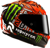 Casque Intégral Pour Moto Hjc Rpha 12 P.I.M. Evo (Carbon-Aramid/Fiberglass/Natural Fiber) Mc1 Quartararo Replica Ii Taille 08 M