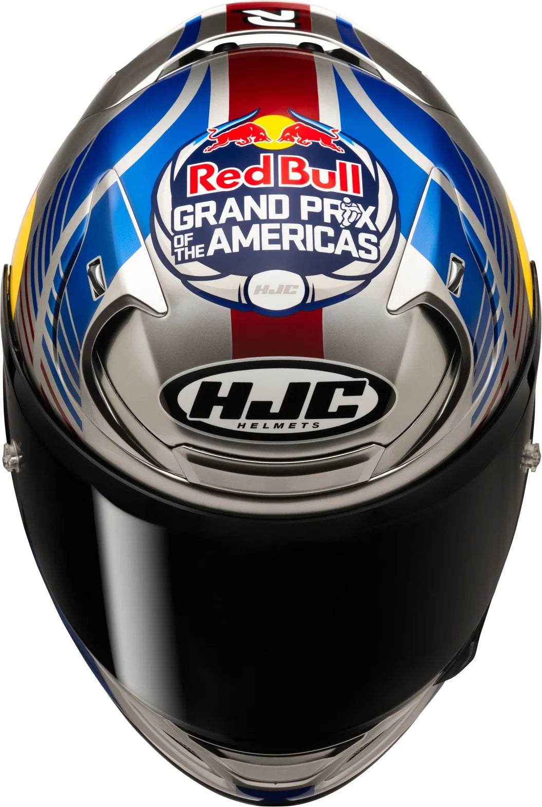 Casque Intégral Pour Moto Hjc Rpha 12 P.I.M. Evo (Carbon-Aramid/Fiberglass/Natural Fiber) Mc21 Red Bull Austin Gp 2 Taille 07 S