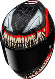 Casque Intégral Pour Moto Hjc Rpha 12 P.I.M. Evo (Carbon-Aramid/Fiberglass/Natural Fiber) Mc1Sf Venom 3 Marvel Taille 08 M