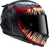 Casque Intégral Pour Moto Hjc Rpha 12 P.I.M. Evo (Carbon-Aramid/Fiberglass/Natural Fiber) Mc1Sf Venom 3 Marvel Taille 07 S