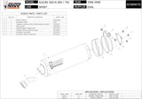 Système D'Échappement Homologué Au Niveau Sonore Oval Carbon - Mivv Compatible Avec Suzuki Gsx-R 600 (1996-2000)