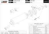 Système D'Échappement Homologué Au Niveau Sonore Oval Acier - Mivv Compatible Avec Suzuki Sv 650 (1999-2002)
