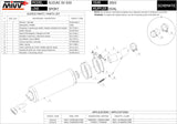 Système D'Échappement Catalytique Avec Homologation Acoustique Oval Carbon - Mivv Compatible Avec Suzuki Sv 650 (2003)
