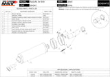 Complete Non-Catalytic Exhaust System With Sound Certification Oval Stainless Steel - Mivv Compatible With Suzuki Sv 650 (2003)