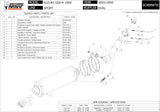 Système D'Échappement Homologué Au Niveau Sonore Oval Titanium - Mivv Compatible Avec Suzuki Gsx-R 1000 (2003-2004)