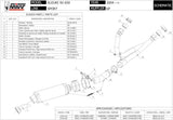 Système D'Échappement Catalytique Avec Homologation Acoustique Gp Acier Noir - Mivv Compatible Avec Suzuki Sv 650 (2004-2015)