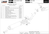 Système D'Échappement Homologué Au Niveau Sonore Oval Carbon Carbon - Mivv Compatible Avec Suzuki Gsx-R 1000 (2005-2006)