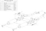 Double Sortie D'Échappement Homologuée Au Niveau Sonore Gp Acier Noir - Mivv Compatible Avec Suzuki Gsx-R 1000 (2007-2008)