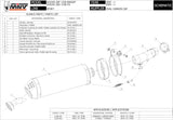 Système D'Échappement Homologué Au Niveau Sonore Oval Carbon Carbon - Mivv Compatible Avec Suzuki Gsf 1250 Bandit (2007-2016)
