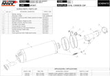 Système D'Échappement Homologué Au Niveau Sonore Oval Acier - Mivv Compatible Avec Suzuki Gsx 650 F (2008-2015)