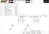 Double Sortie D'Échappement Homologuée Au Niveau Sonore Oval Carbon - Mivv Compatible Avec Suzuki Dl 1000 V-Strom (2002-2013)