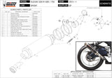 Système D'Échappement Homologué Au Niveau Sonore Gp Carbon - Mivv Compatible Avec Suzuki Gsx-R 600 (2011-2016)