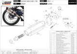 Système D'Échappement Homologué Au Niveau Sonore Suono Acier Noir Carbon - Mivv Compatible Avec Suzuki Gsx-R 600 (2011-2016)