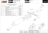 Système D'Échappement Homologué Au Niveau Sonore Gp Acier Noir - Mivv Compatible Avec Suzuki Gsr 750 (2011-2016)