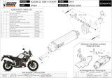 Système D'Échappement Homologué Au Niveau Sonore Speed Edge Acier Noir Carbon - Mivv Compatible Avec Suzuki Dl 1000 V-Strom (2014-2020)