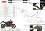 Système D'Échappement Homologué Au Niveau Sonore Suono Acier Noir Carbon - Mivv Compatible Avec Suzuki Gsx-S 1000 (2015-2020)